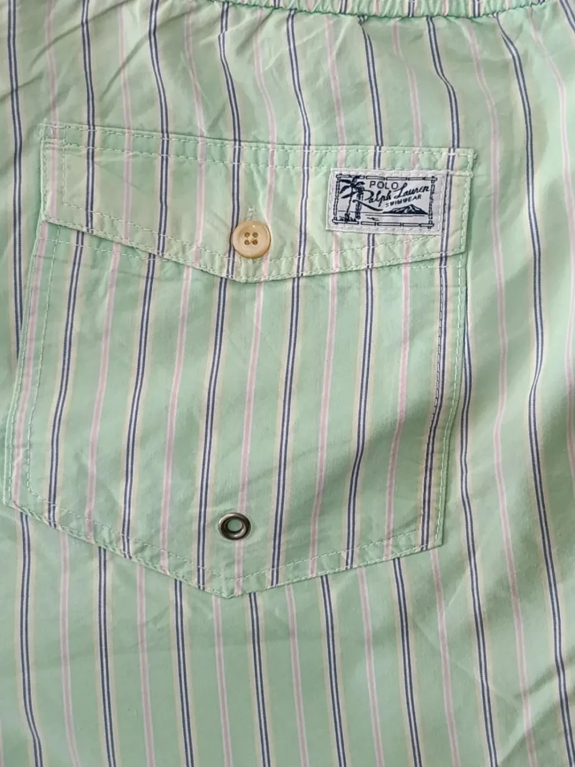 Polo Ralph Lauren Green Striped Swim Trunks Size XXL – photo 6
